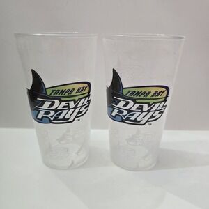 Tampa Bay Devil Rays Plastic Souvenir Cups Set Of 2